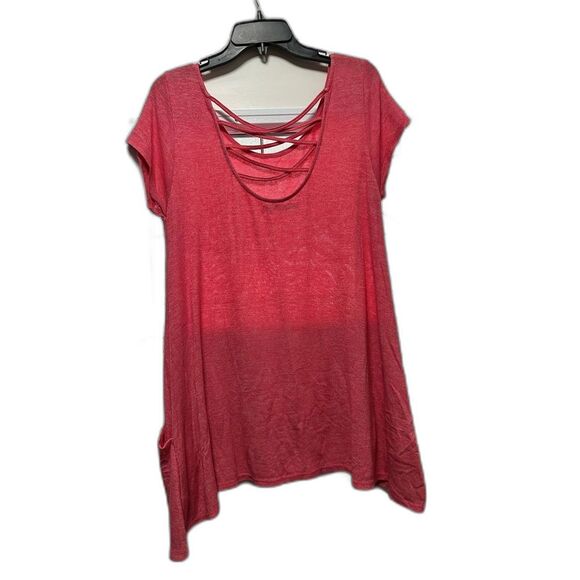 Maurices Short Sleeve Sweater with Pockets Pink (226) - Picture 3 of 4